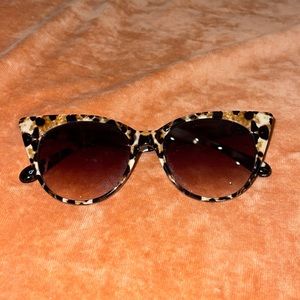 cat eye cheetah sunglasses never used